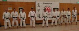 Une délégation de karaté de Belgique et sensei Lallemand